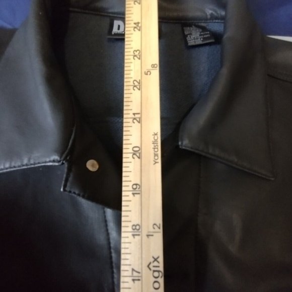 DKNY Donna Karan Women's Large Black Leather Jacket,‎ USA - Picture 7 of 9